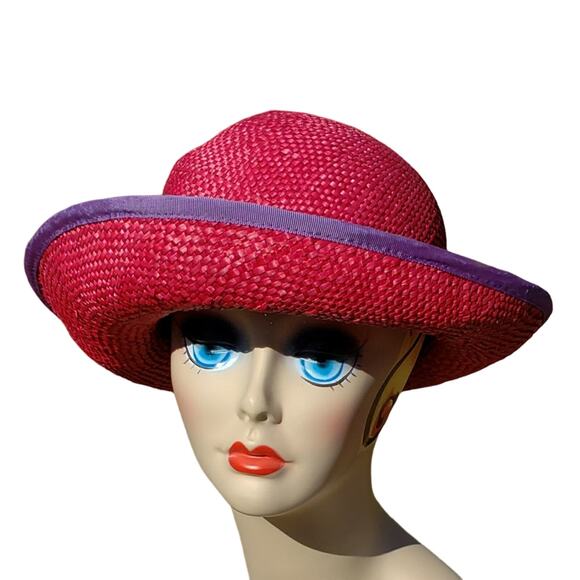 Statement Derby Hat • Bold Colorblock Straw • Resort / Race Day Ready main image 7